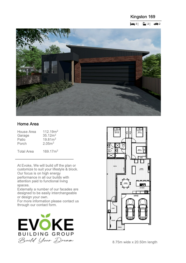 A Picture of a House With a Floor Plan Next to It — Evoke Building Group In Ballarat Central, VIC