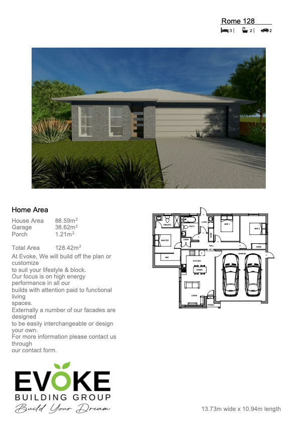 A Picture of a House and a Floor Plan of a House Named Toronto — Evoke Building Group In Ballarat Central, VIC