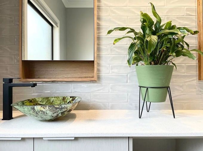 Bathroom with one Sink and mirror — Home Construction in Ballarat, VIC