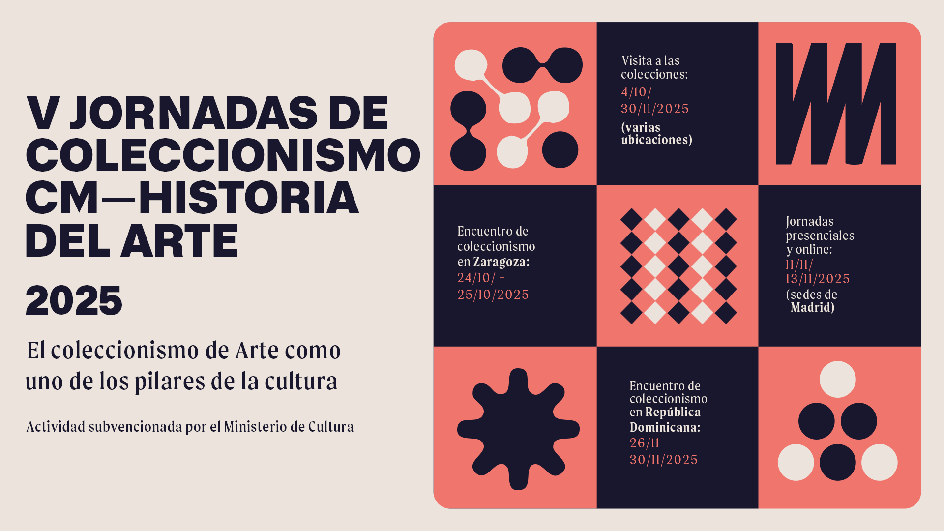 A poster for the iv jornadas de coleccionismo ucm-historia del arte