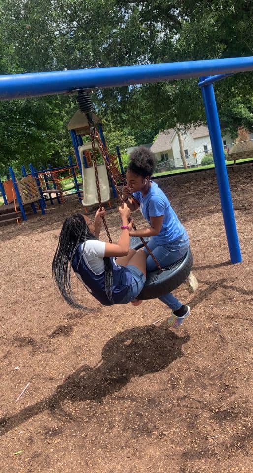 photos of children at after school program, learning and playing