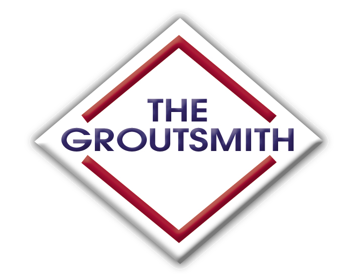 The logo for The Groutsmith is a diamond shape