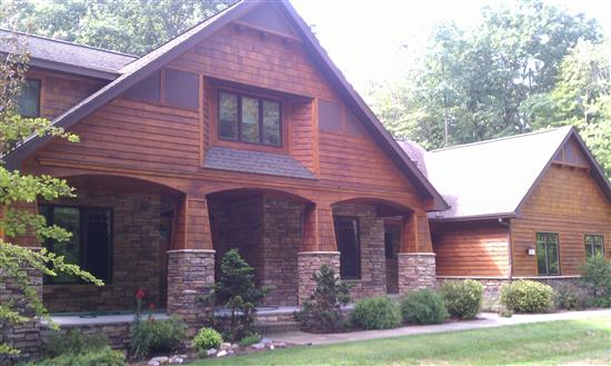 Front View of House Stain — Okemos, MI — Tony Grant’s Painting Company
