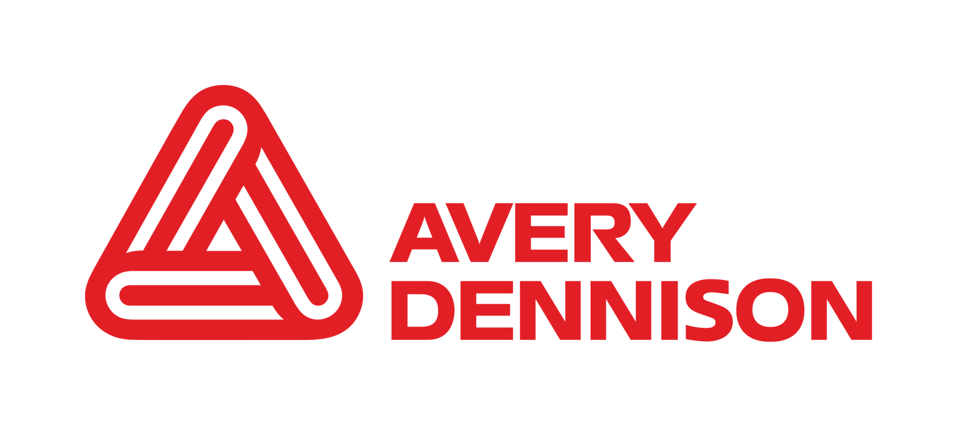 Avery Dennison logo featuring a red triangle with the letters 