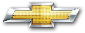 Chevrolet logo in silver and gold.