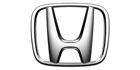 Honda emblem in metallic silver against a white background.