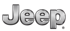 The Jeep logo in metallic gray.
