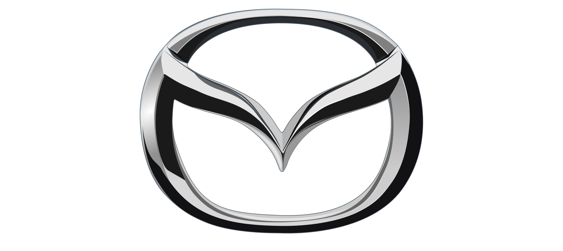 Mazda logo: A stylized 