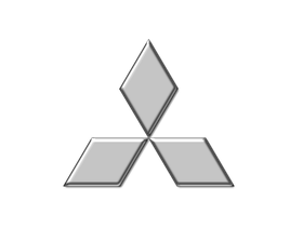 Mitsubishi logo: three gray diamonds arranged in a triangular shape.