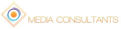 Logo with an orange and blue circular design within a gold diamond, and the text 