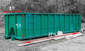 10 Yard Green Dumpster — Monroe Township, NJ — Slammin Canz, Inc.