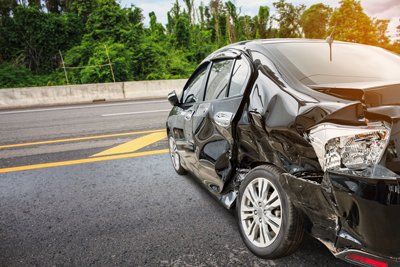 Auto Insurance Plan — Wrecked Car in Road in Hillside, IL