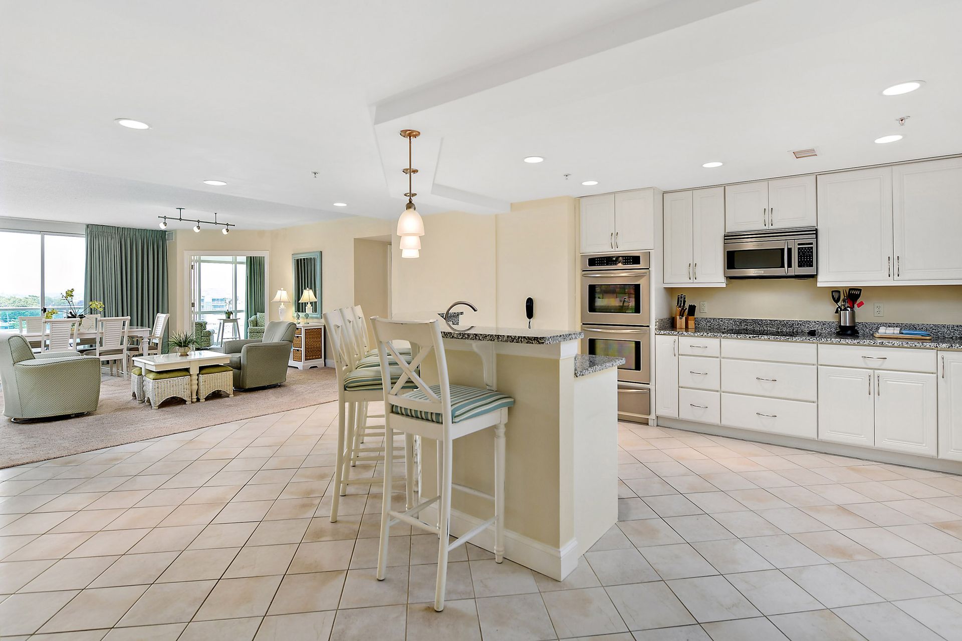 Condo 509 Kitchen and Living room 