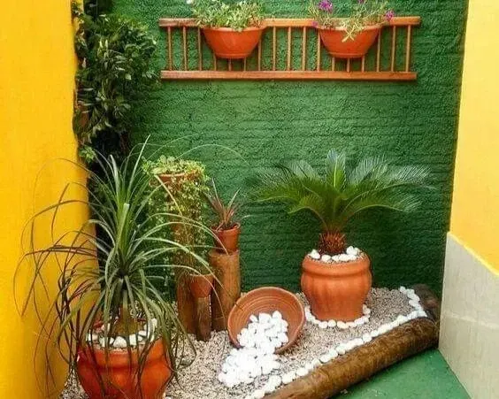 inspirasi taman dengan rumput sintetis