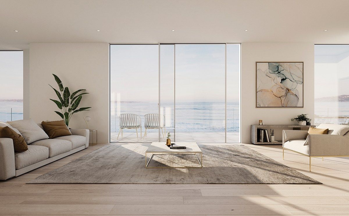 Spacious Modern Living Room With Floor-to-ceiling Windows — Architectural Glass Solutions QLD in Cooroy, QLD