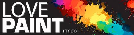 a logo for love paint pty ltd