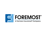 Foremost Insurance logo with blue icon and black text on white background
