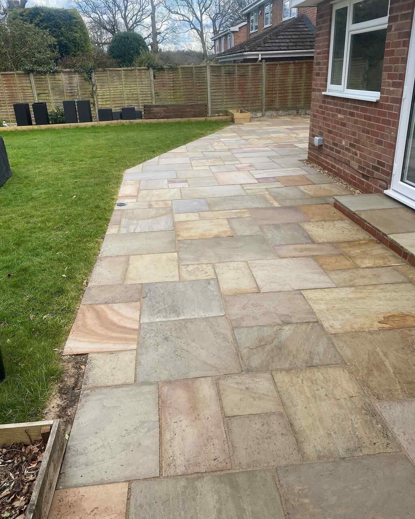 natural stone patio sealed in warwickshire