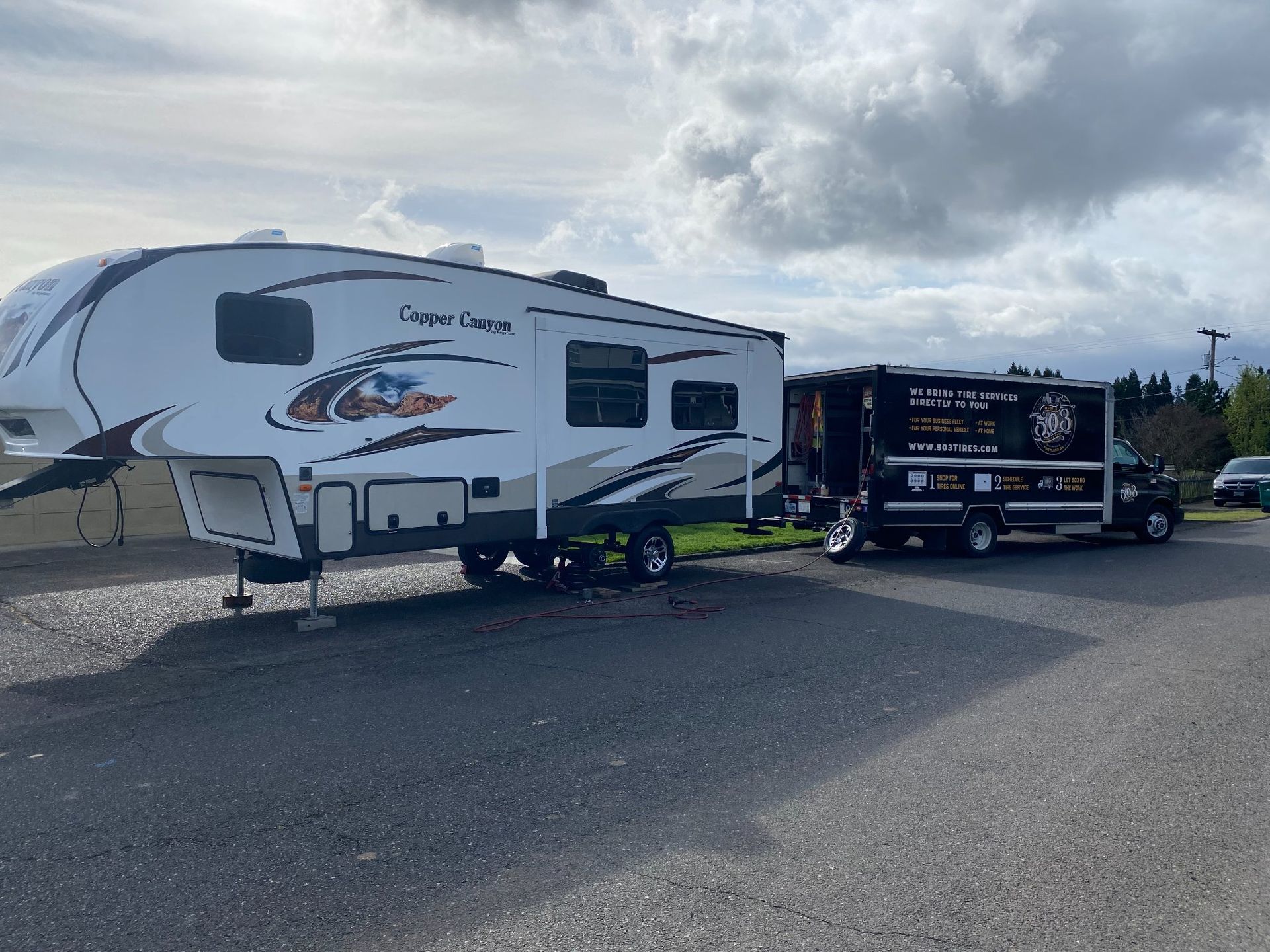503 Tires mobile tire shop offering RV tire service