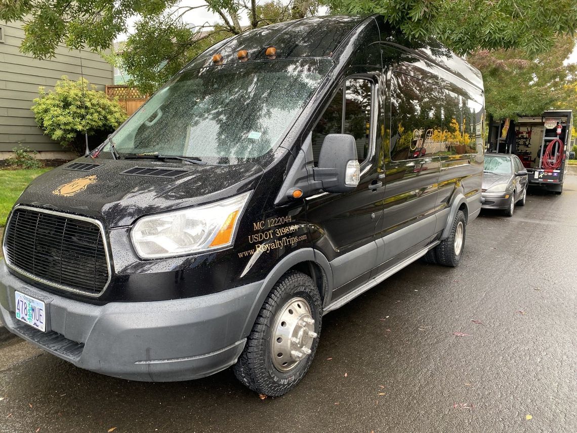 New Tires getting put on luxury van.