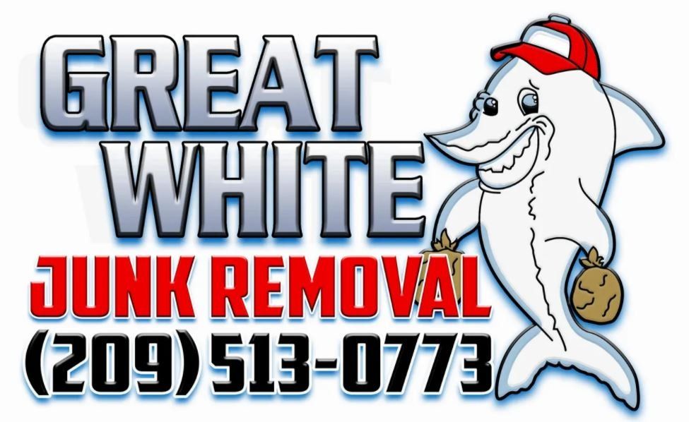 Great White Junk Removal Main Logo — Stockton, CA — Great White Junk Removal