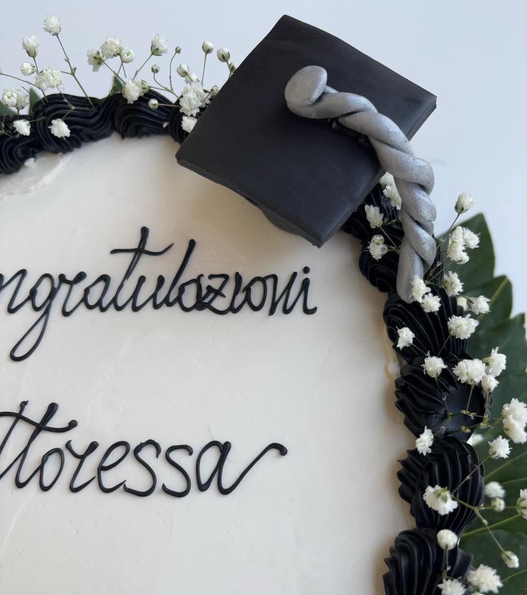 Torta di laurea con 