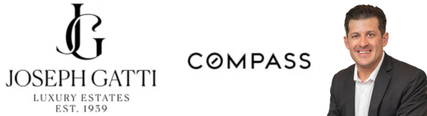 Joe and Ron Gatti  are standing next to each other in front of a gatti compass logo.