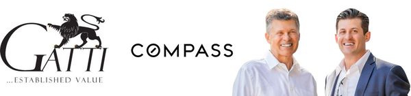 Joe and Ron Gatti  are standing next to each other in front of a gatti compass logo.