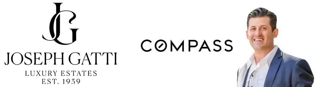 Joe and Ron Gatti  are standing next to each other in front of a gatti compass logo.