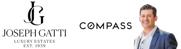 Joe and Ron Gatti  are standing next to each other in front of a gatti compass logo.