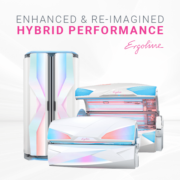 A group of tanning beds are stacked on top of each other.