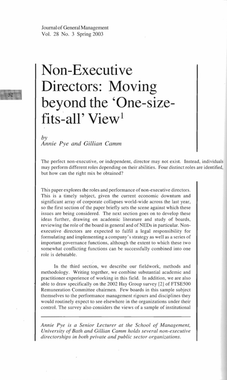 Gillian Camm Article