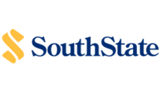 SouthState logo: yellow abstract "S" shape and dark blue text "SouthState".