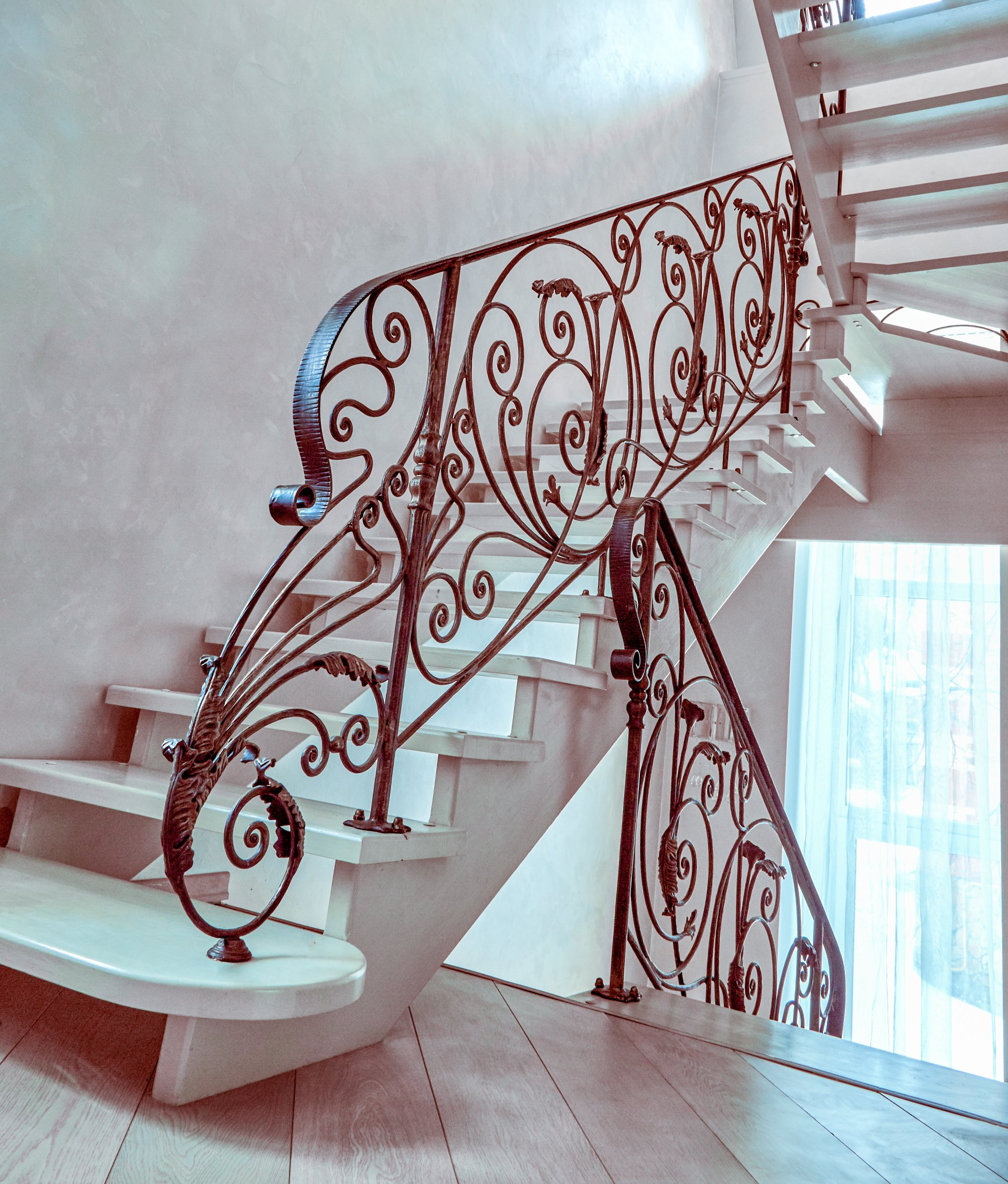 interior ornamental metal railings for stairs
