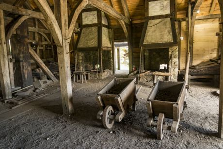 inside the national historic site of the Saugus iron works in Saugus Massachusetts