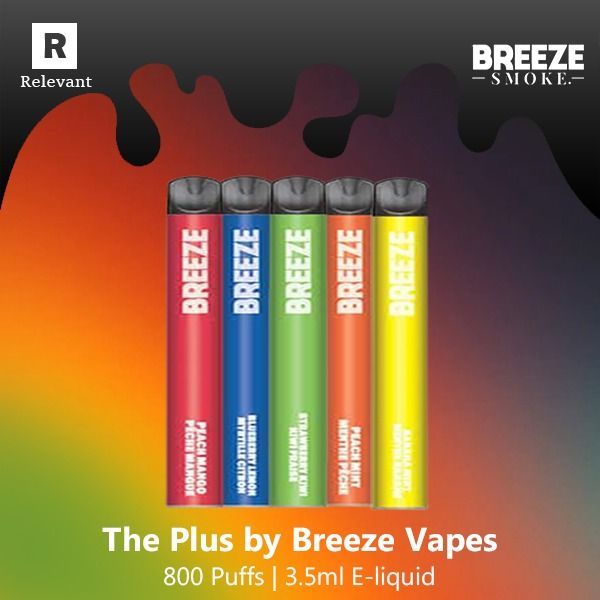 the plus by breeze vapes 800 puffs 3.5ml e-liquid