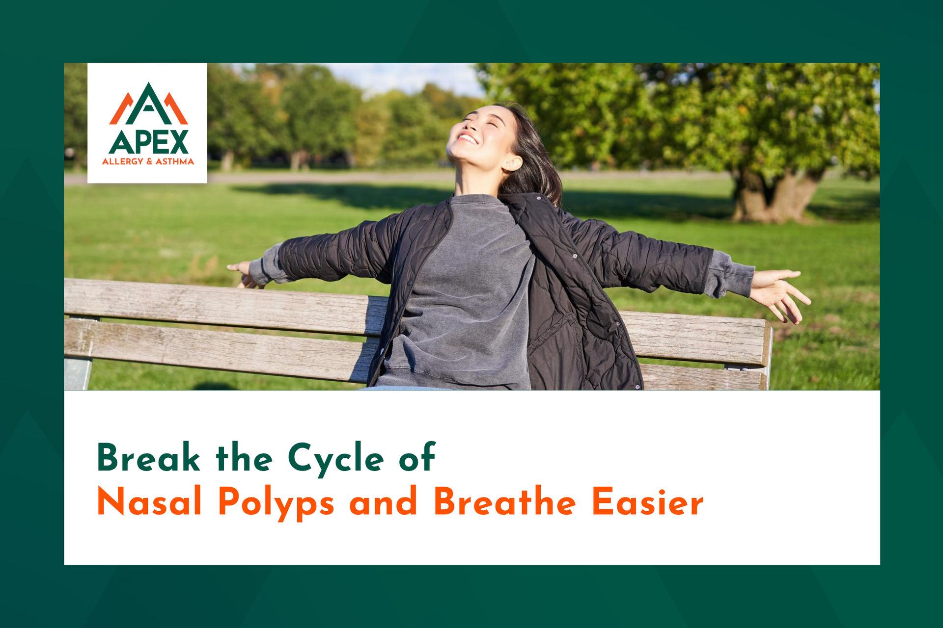 Person experiencing nasal congestion and facial pressure caused by nasal polyps