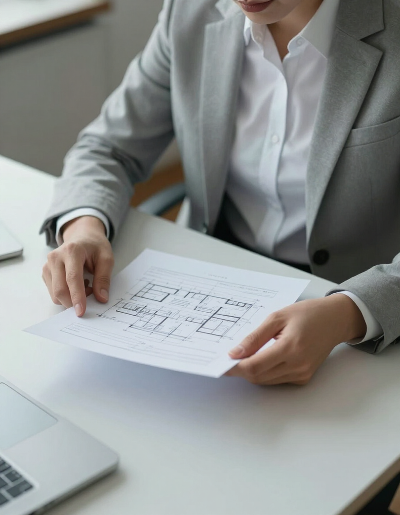 Technical professional reviewing an architecture document