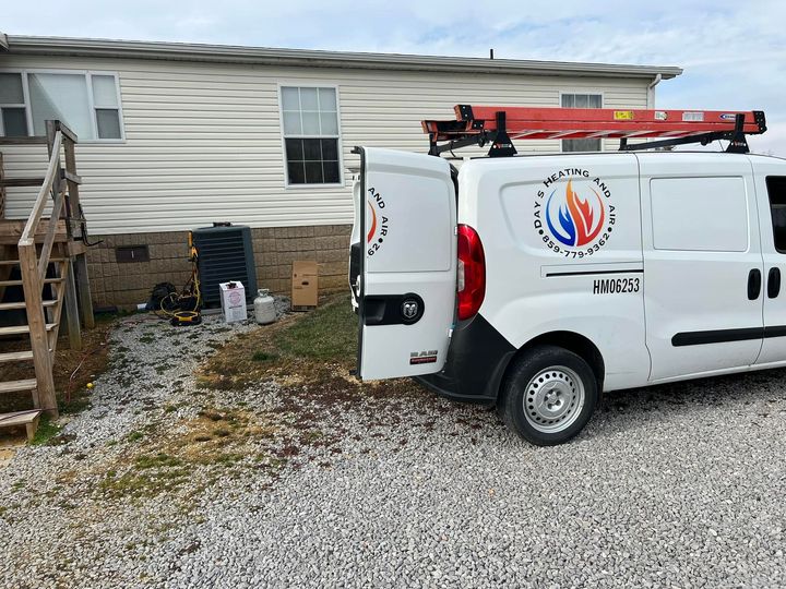 White Van Parked Outside - Lancaster, KY - Day’s Heating & Air LLC