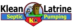 A logo for a company called klean latrine septic pumping