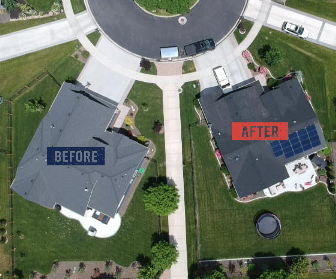 Before and after with Roof Rejuvenation