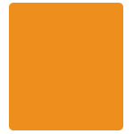 An orange square on a white background.