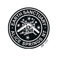 The logo for the earth sanctuary in alice springs n.t.