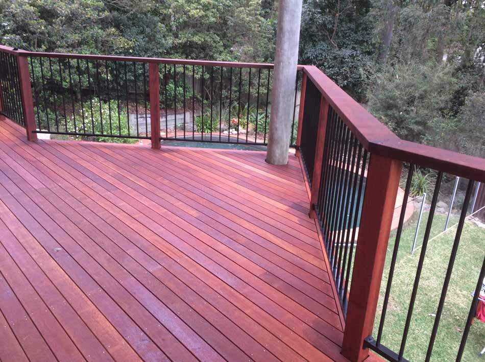 dark wood deck