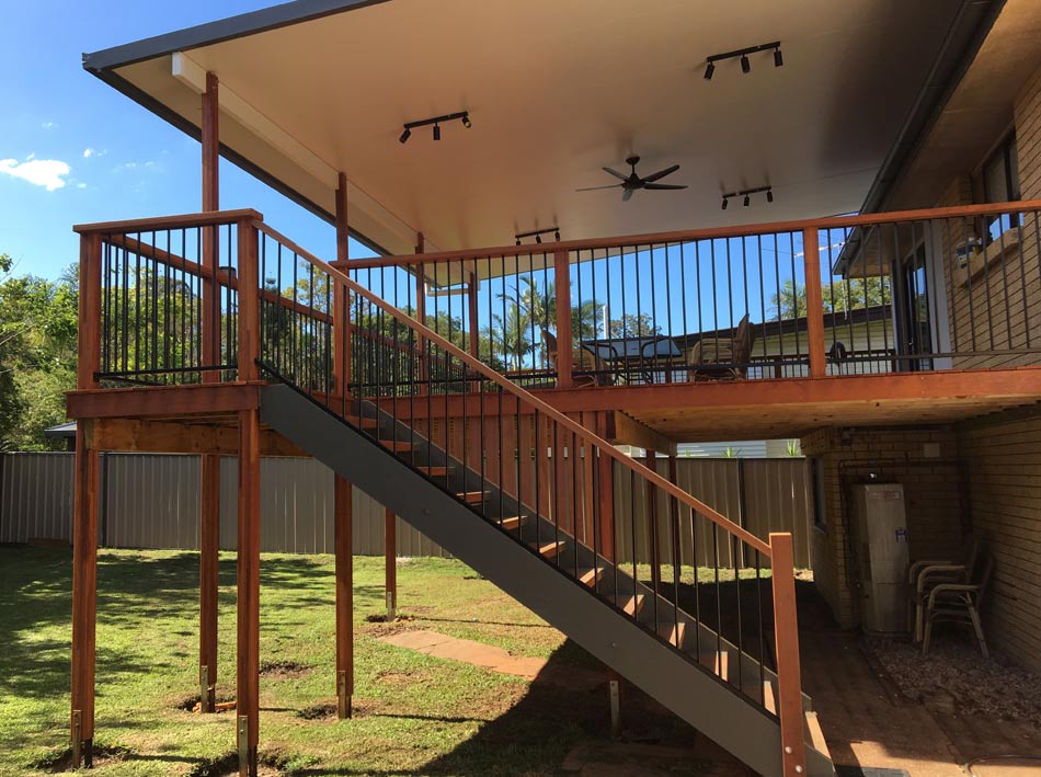 stairs off raised deck