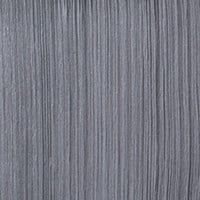 A swatch of dark grey fabric with a fine, vertical pinstripe texture.