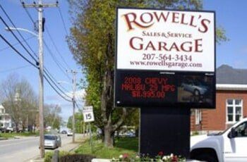 Rowell's Garage Signage — LED Displays in Stetson, ME