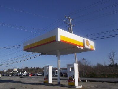 Gasoline Station — Canopy Wraps in Stetson, ME