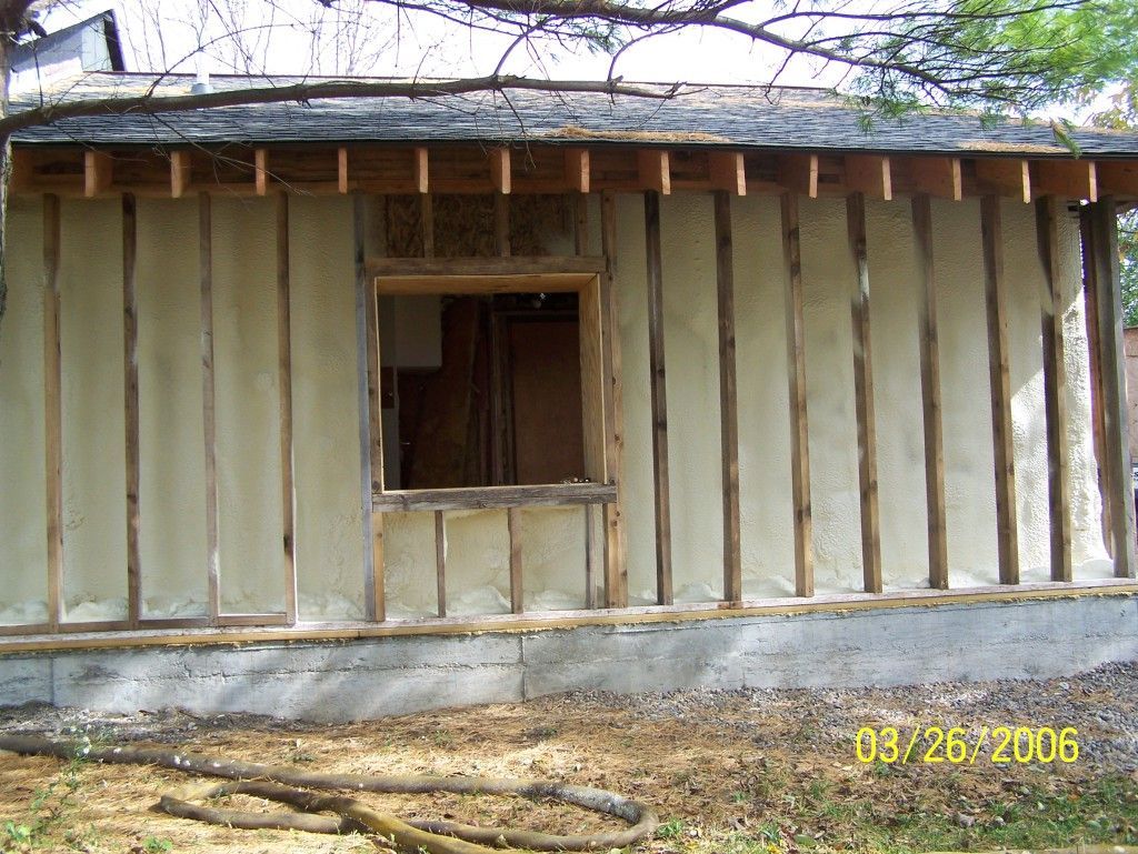 A picture of a house under construction was taken on 03/26/2006