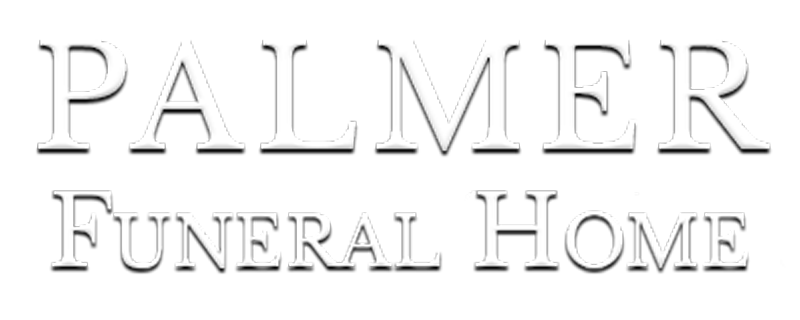 Palmer Funeral Home logo in white text.